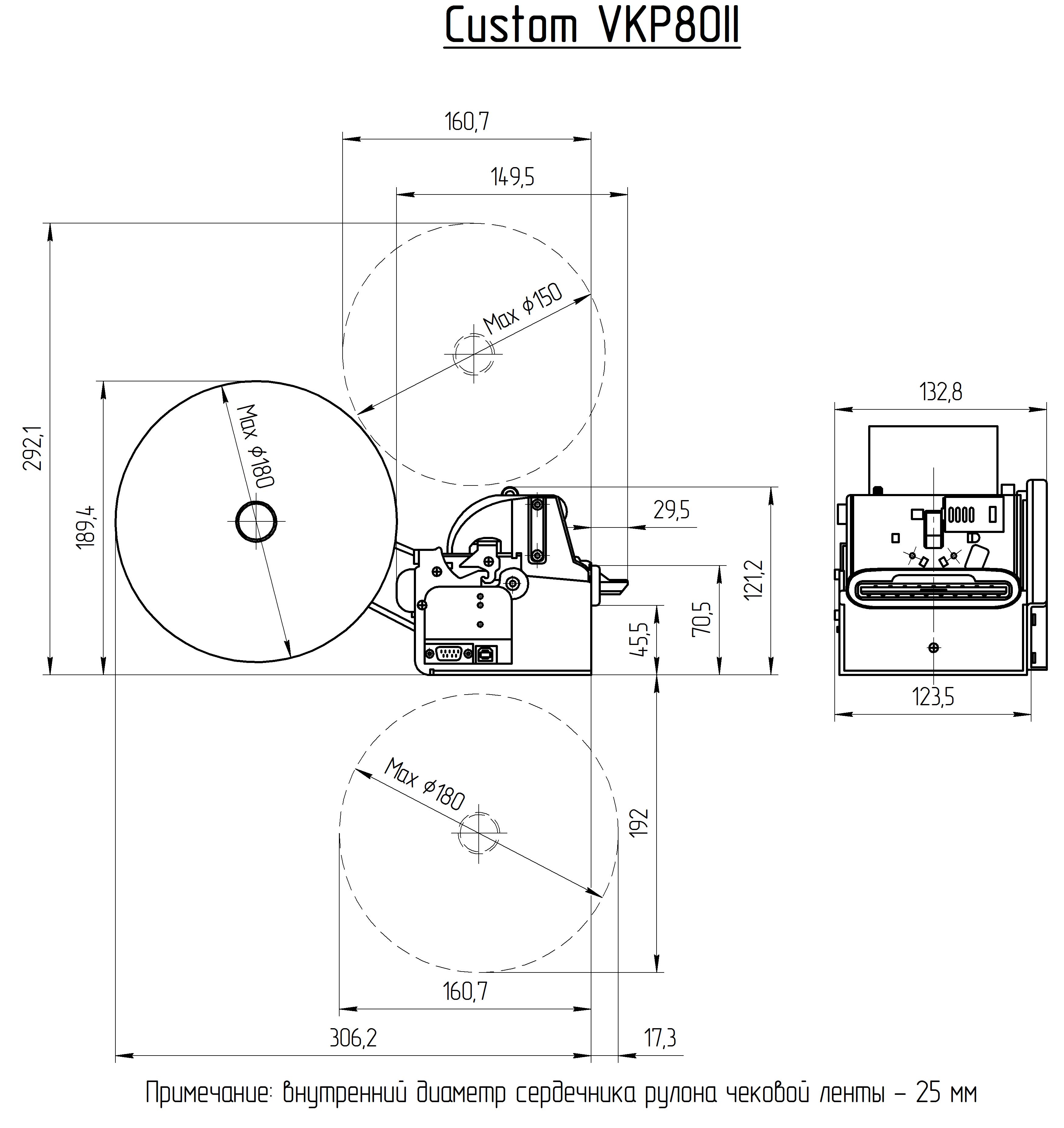 Прима 21. Vkp80ii. Custom VKP 80 II размер. Прим 21фа разъемы. Чертеж принтер Custom VKP 80 2.